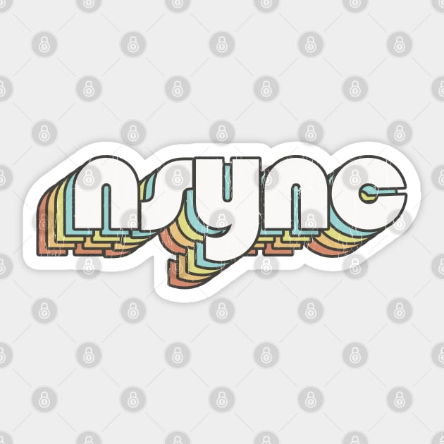 Nsync / Rainbow Vintage Sticker by Jurou